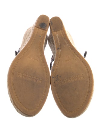 Burberry Nova Check Pattern Patent Leather Espadrilles