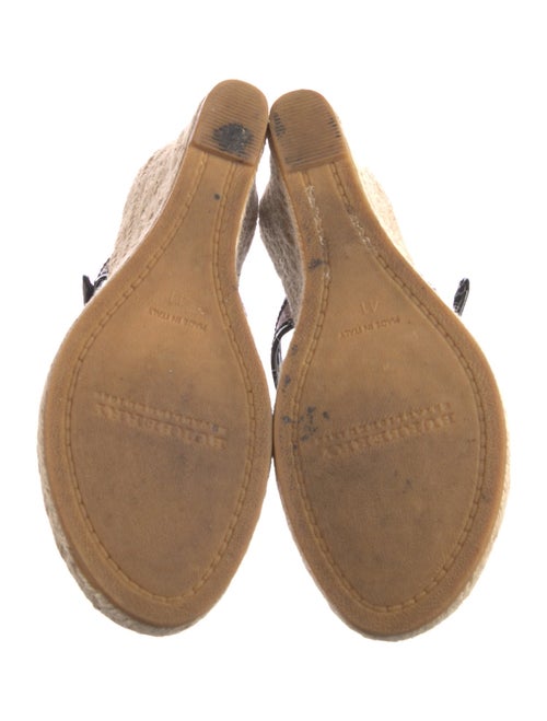 Burberry Nova Check Pattern Patent Leather Espadrilles