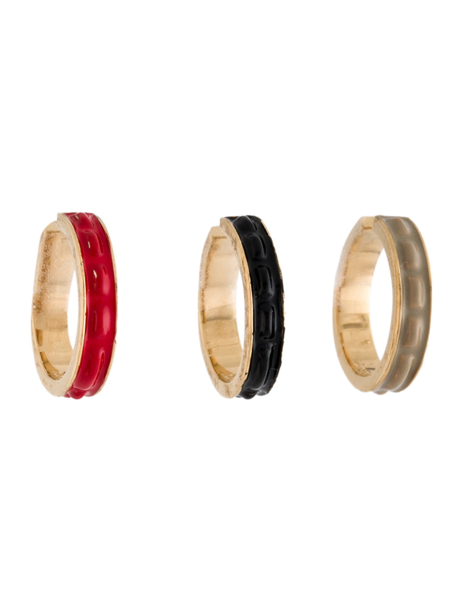 Burberry Enamel Trio Stackable Earrings