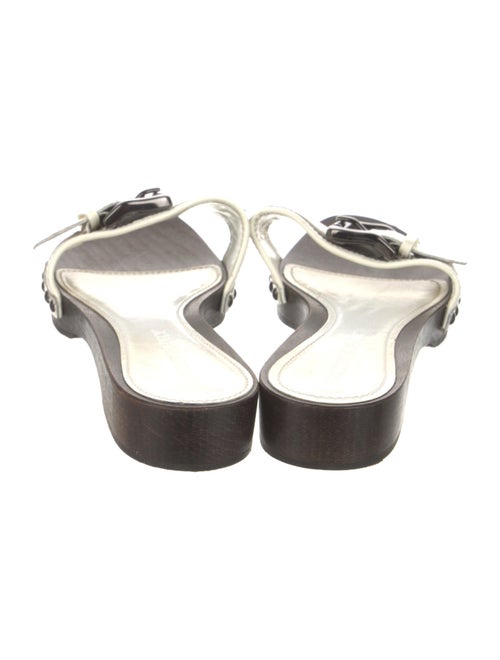 Burberry Nova Check Pattern Patent Leather Slides