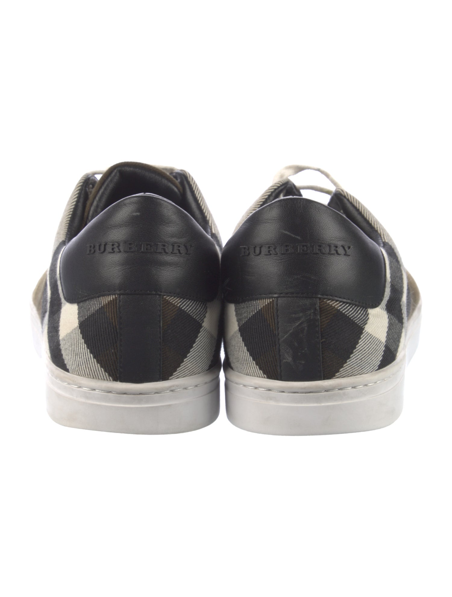 Burberry Plaid Print Sneakers