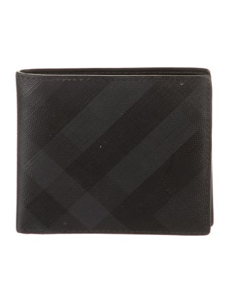 Burberry Leather Striped Bifold Wallet
