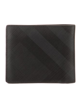 Burberry Leather Striped Bifold Wallet