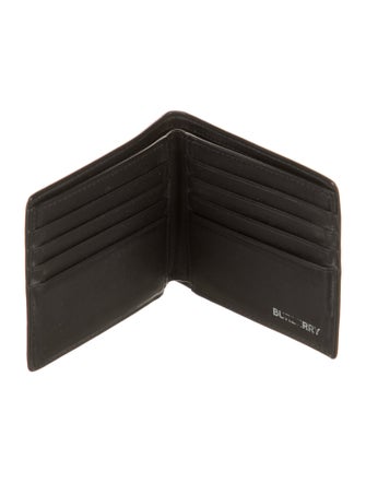 Burberry Leather Striped Bifold Wallet