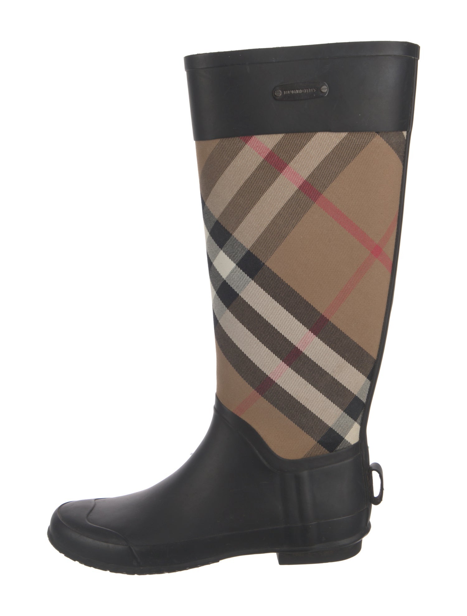 Burberry House Check Pattern Rubber Rain Boots