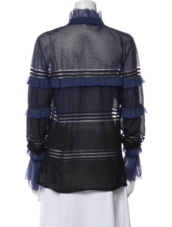 Burberry Striped Turtleneck Blouse