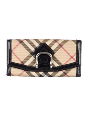 Burberry Nova Check Pattern Continental Wallet