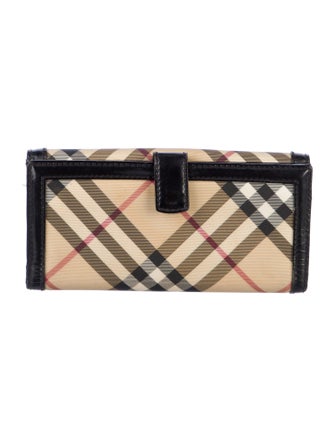 Burberry Nova Check Pattern Continental Wallet