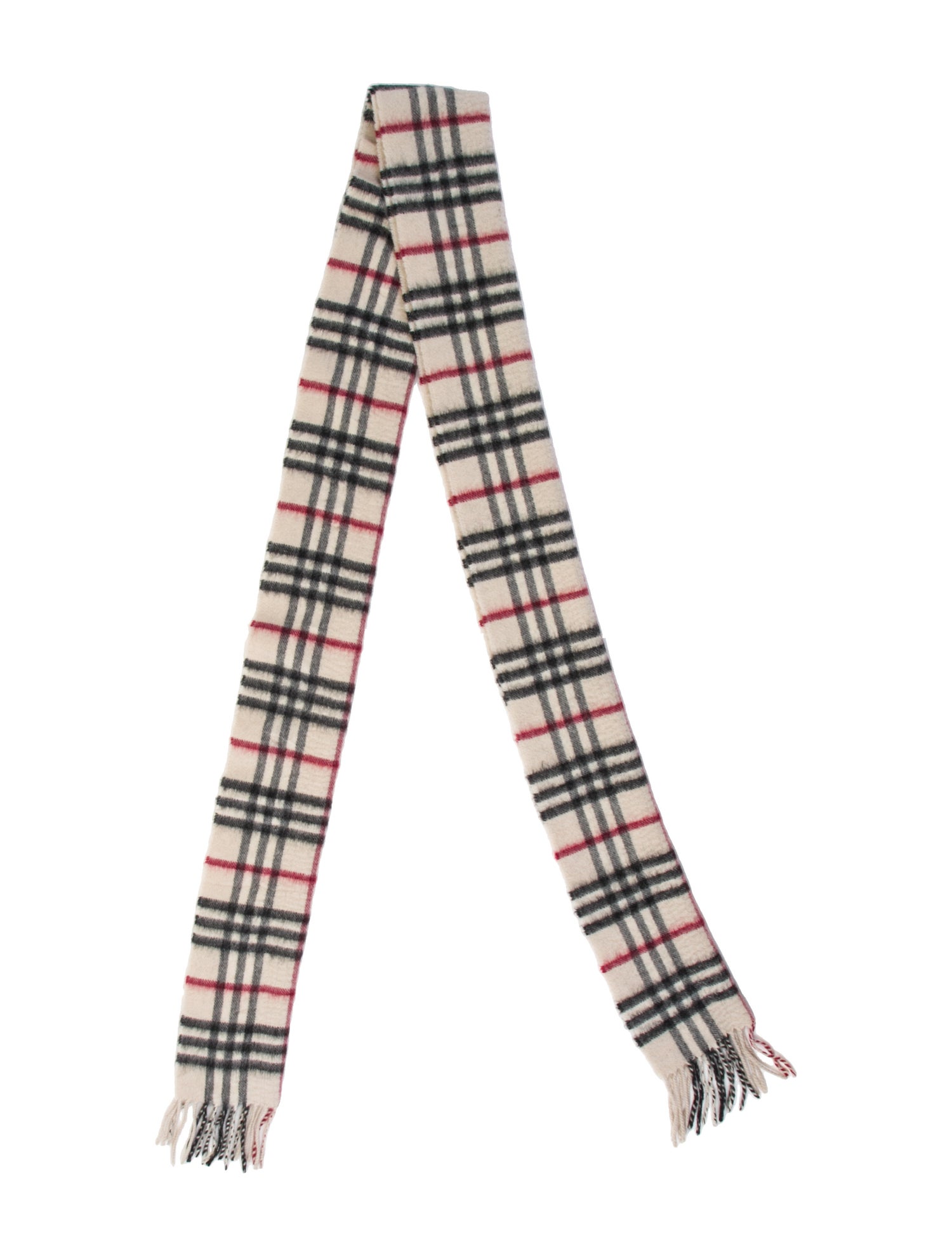 Burberry Cashmere Nova Check Pattern Scarf