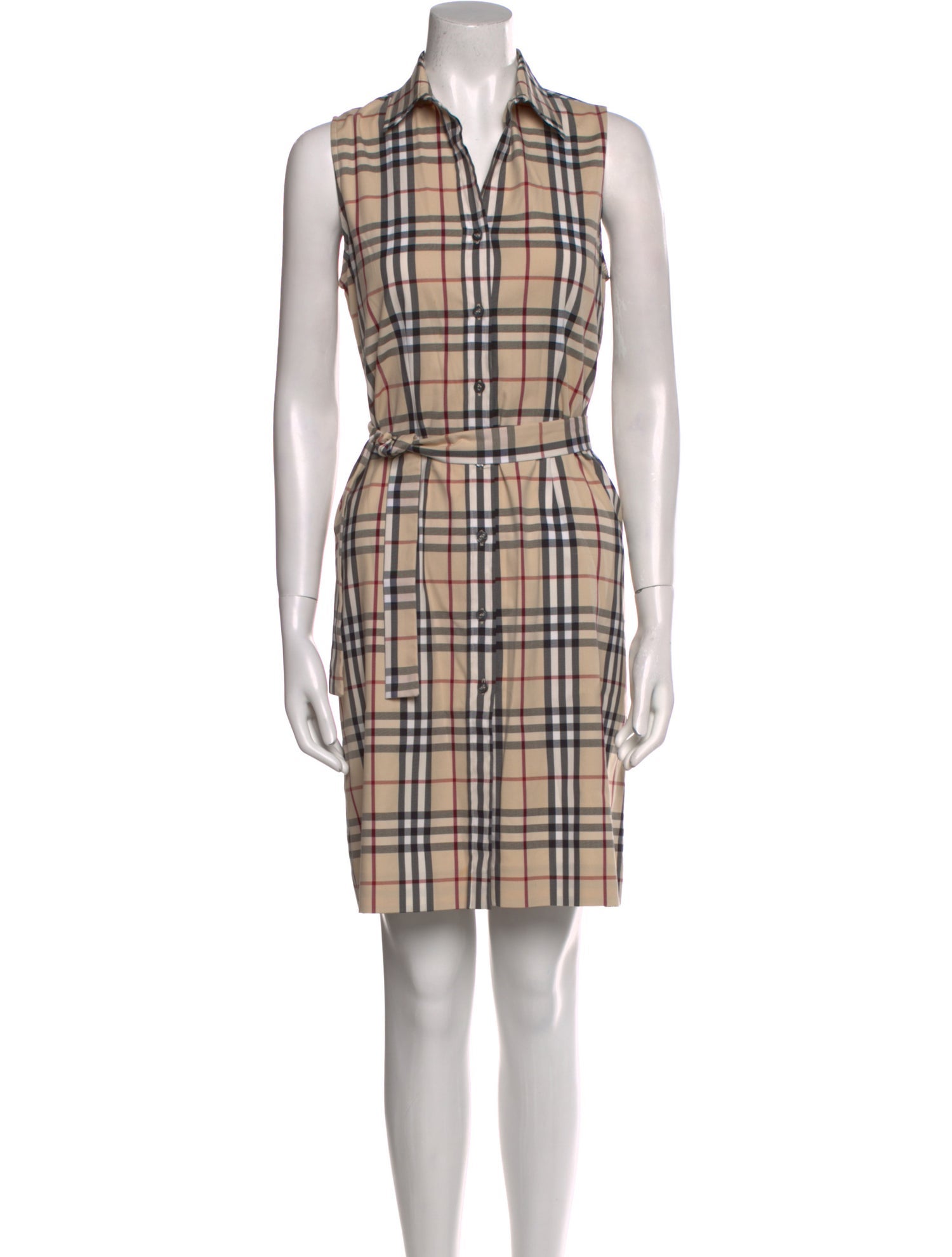 Burberry Plaid Print Mini Dress