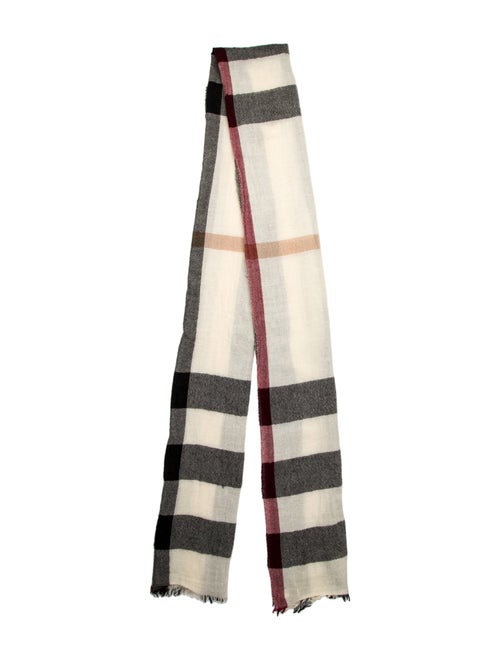 Burberry Cashmere Super Nova Check Pattern Shawl
