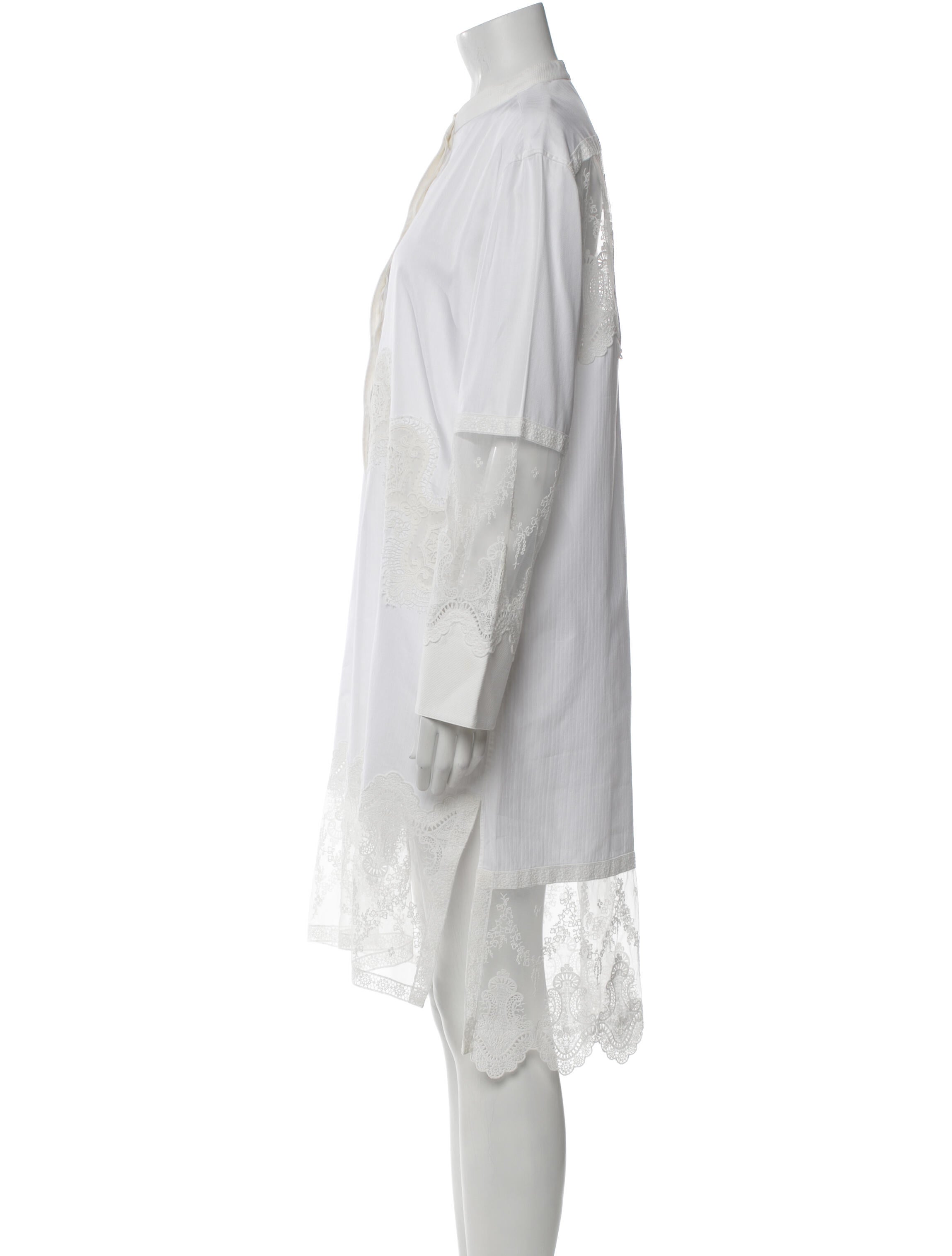 Burberry Mock Neck Knee-Length Dress