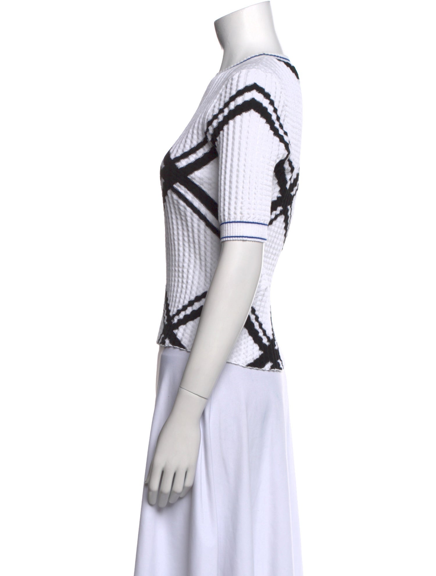 Burberry Striped Crew Neck Crop Top w/ Tags