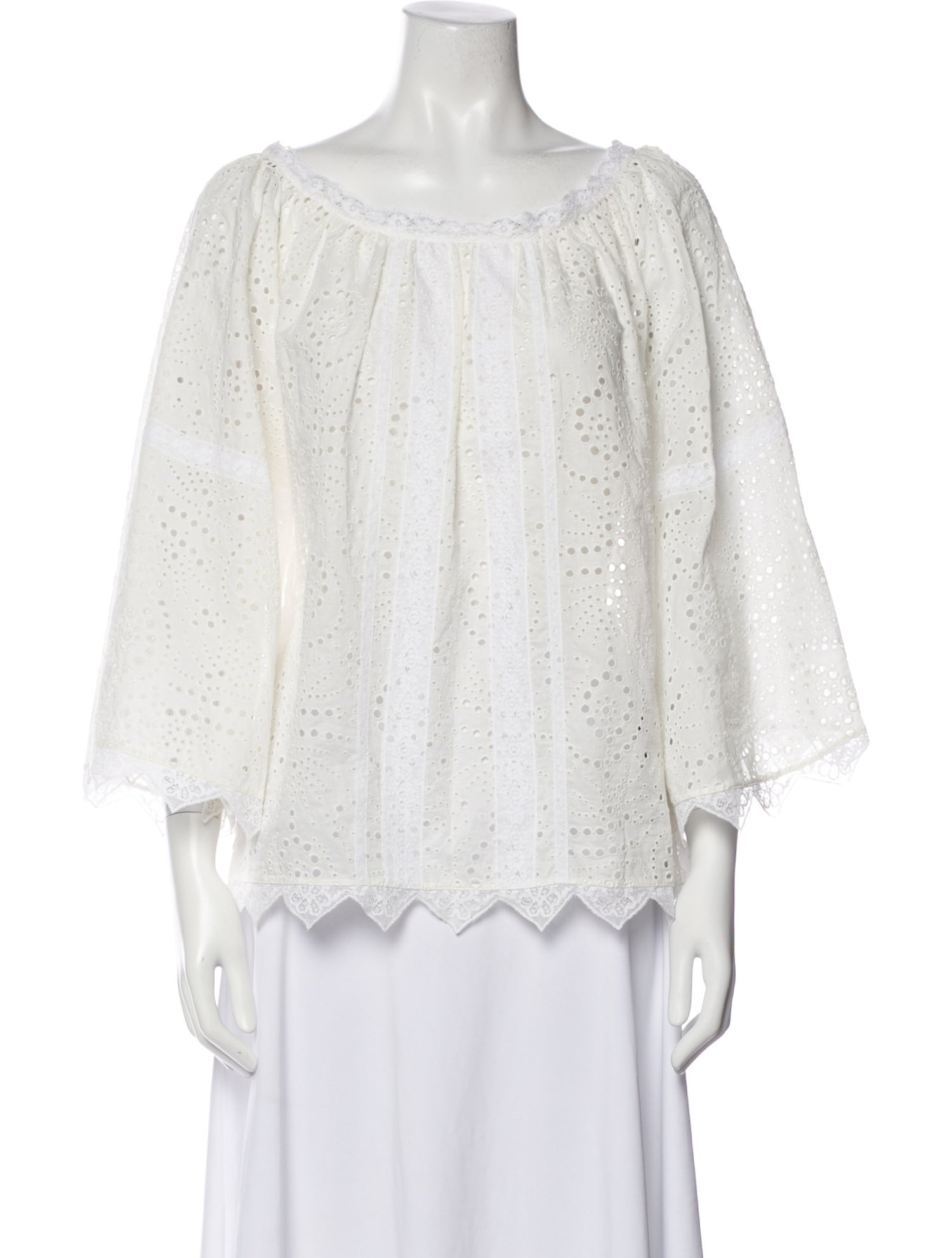 Burberry Bateau Neckline Three-Quarter Sleeve Blouse w/ Tags