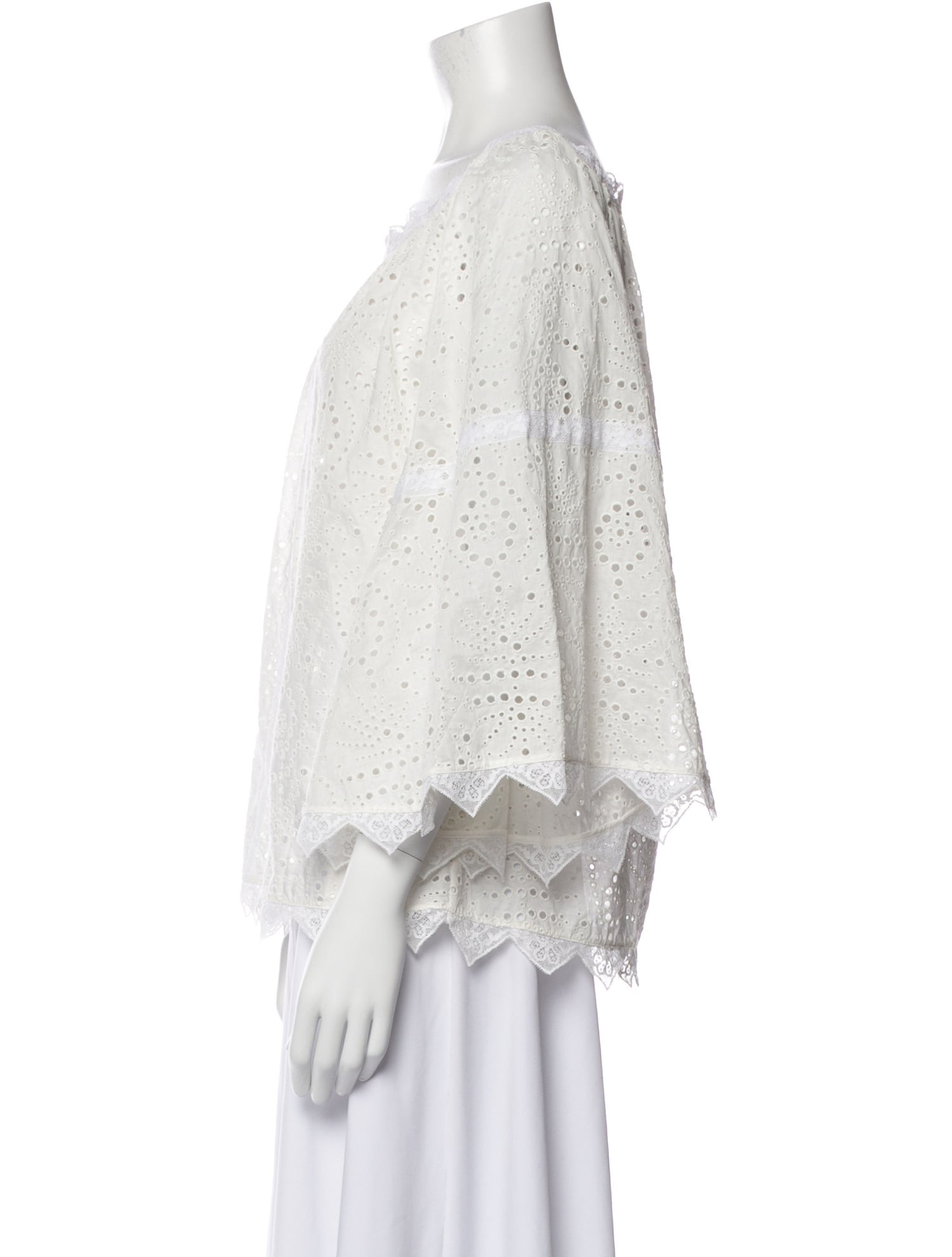 Burberry Bateau Neckline Three-Quarter Sleeve Blouse w/ Tags