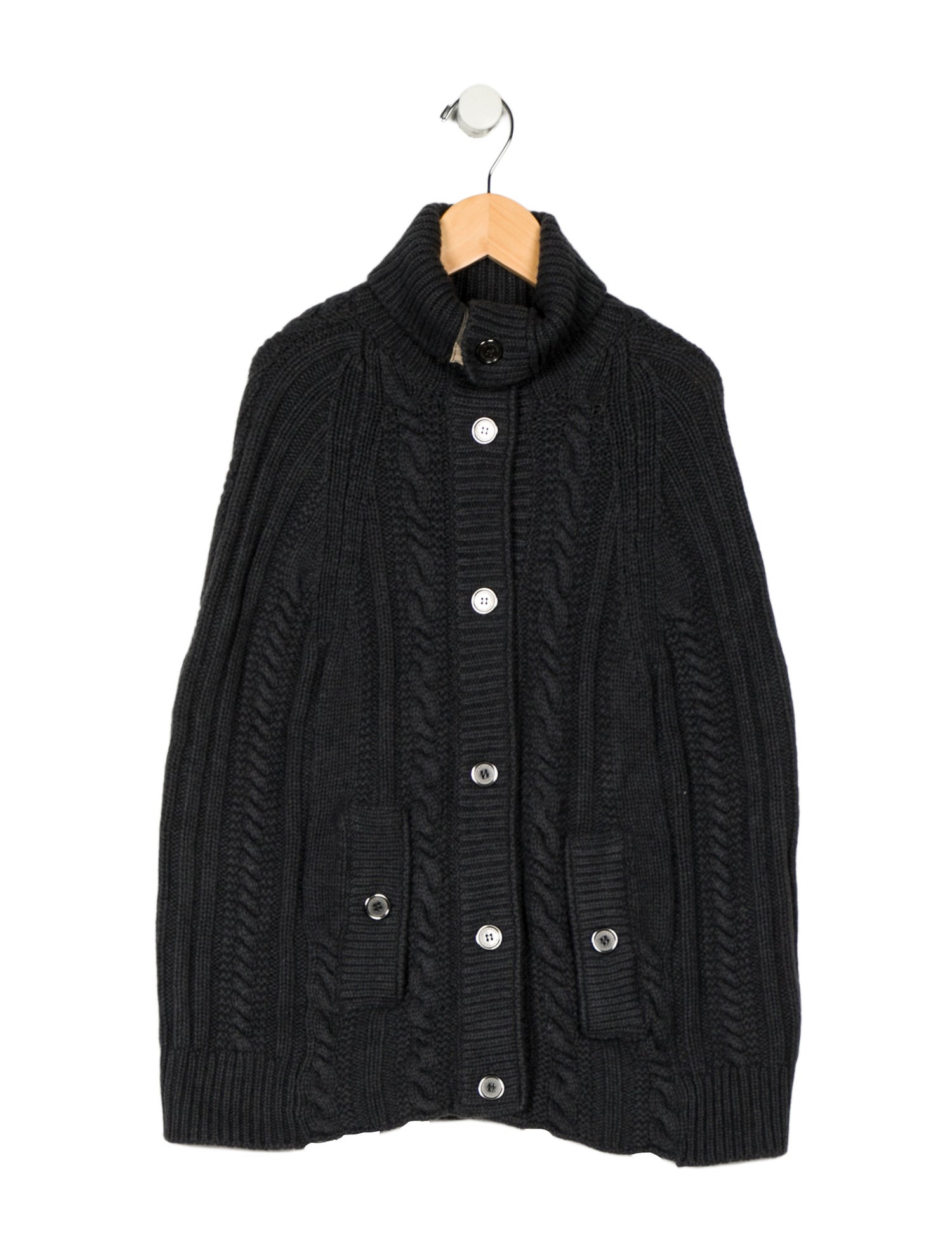 Burberry Girls' Cable Knit Cape