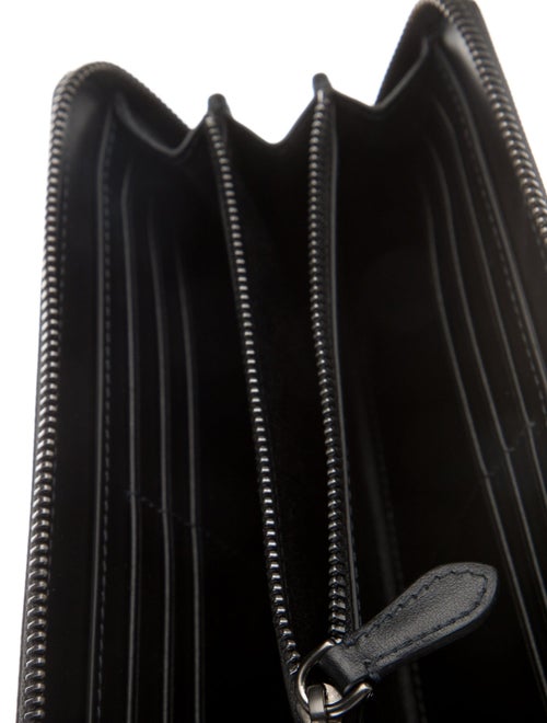 Burberry Smoked Check Pattern Leather Wallet