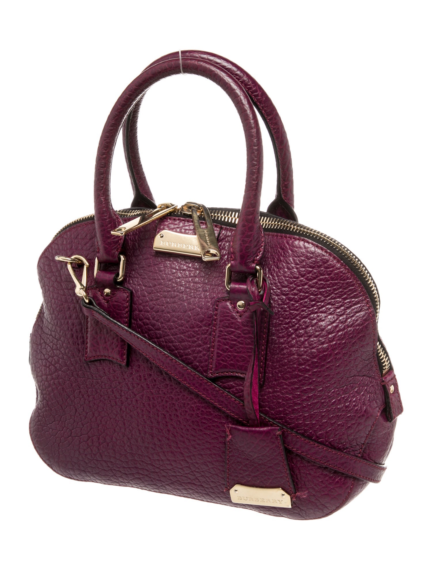 Burberry Leather Top Handle Bag