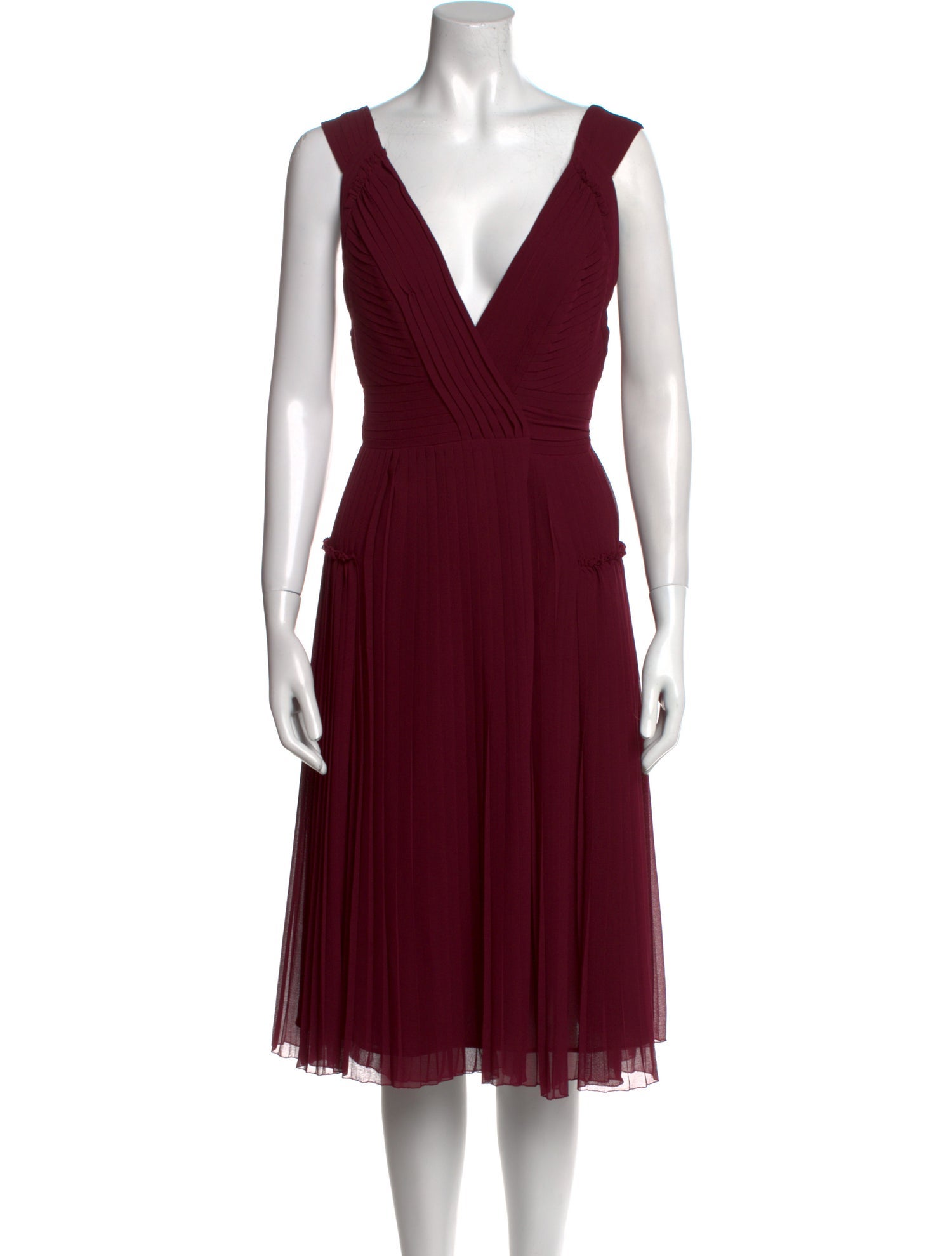 Burberry London V-Neck Knee-Length Dress