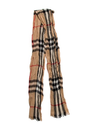 Burberry Plaid Print Scarf