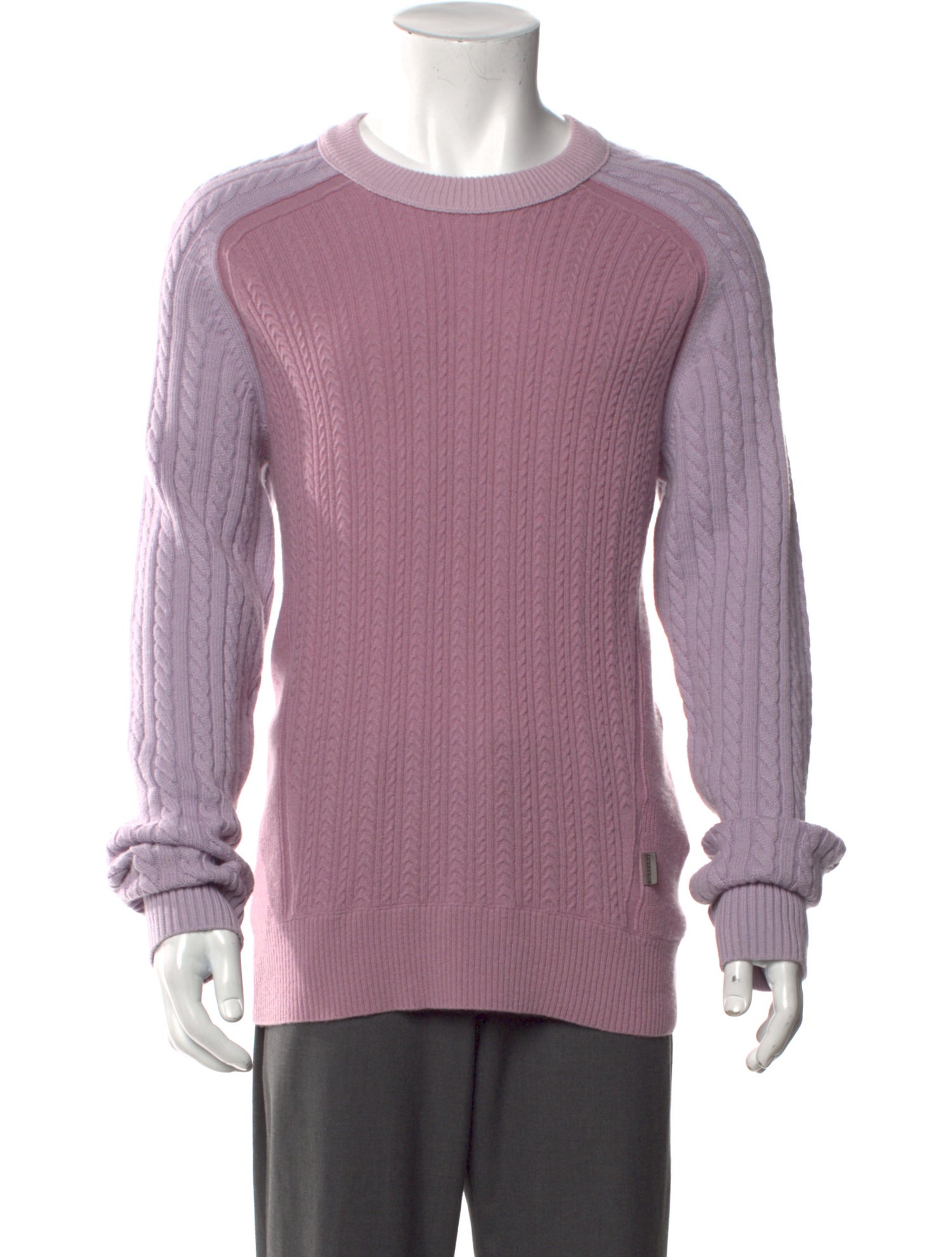Burberry Cable Knit Scoop Neck Pullover