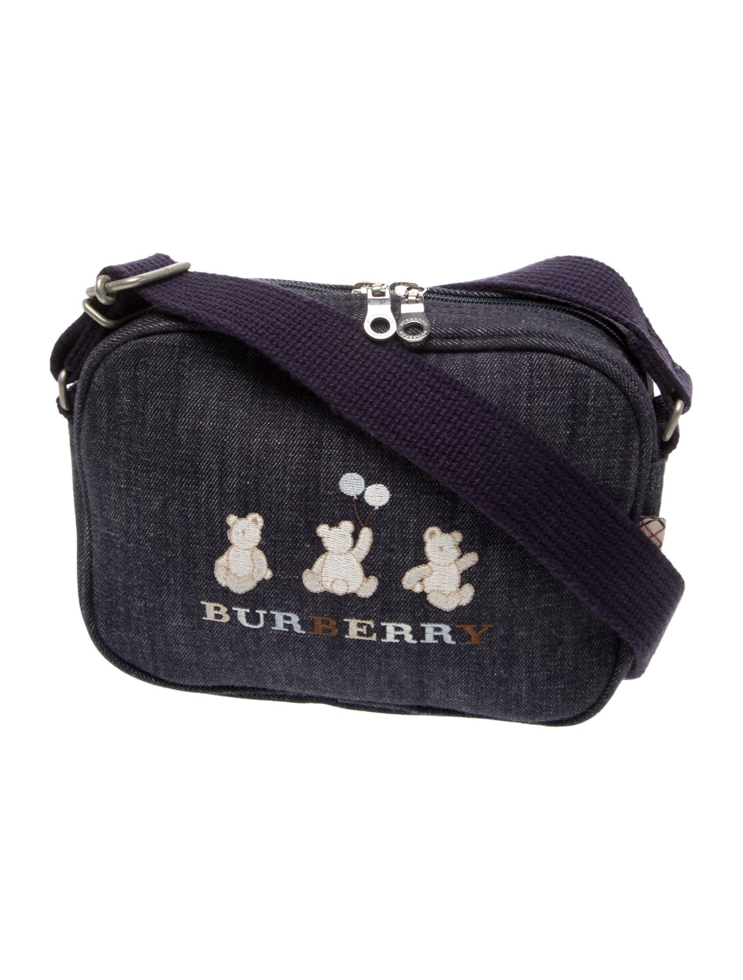 Burberry London Kids' Embroidered Denim Bag