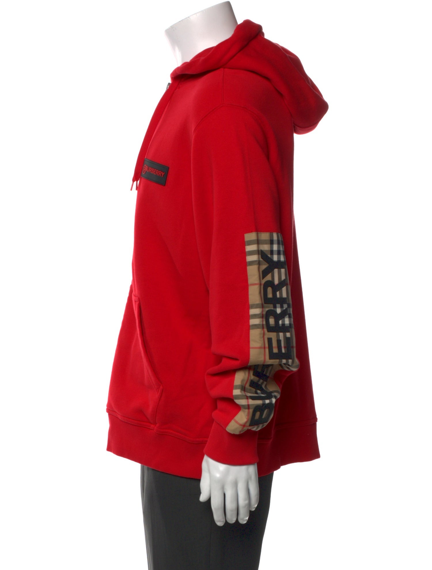 Burberry Nova Check Pattern Crew Neck Hoodie