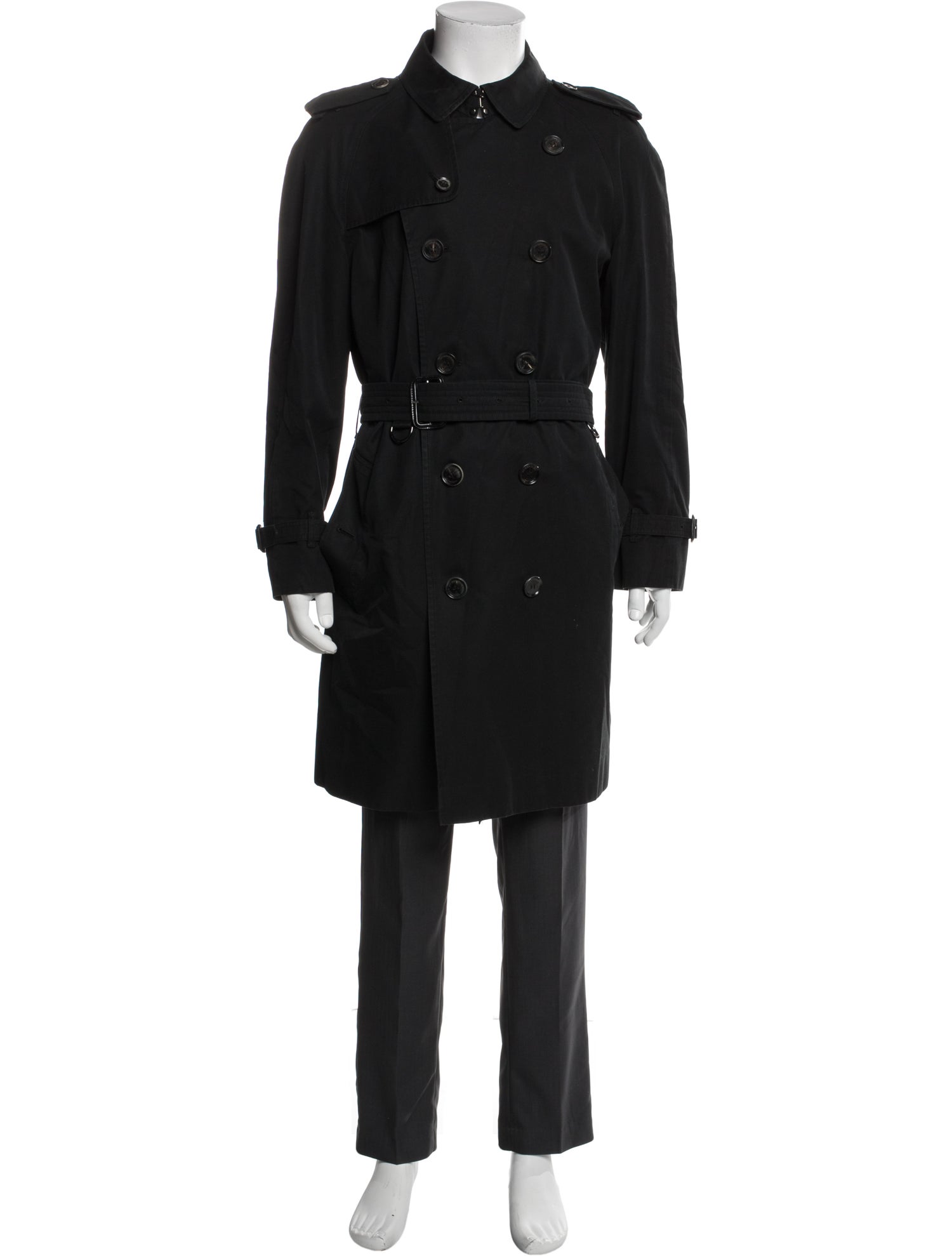 Burberry London House Check Pattern Trench Coat