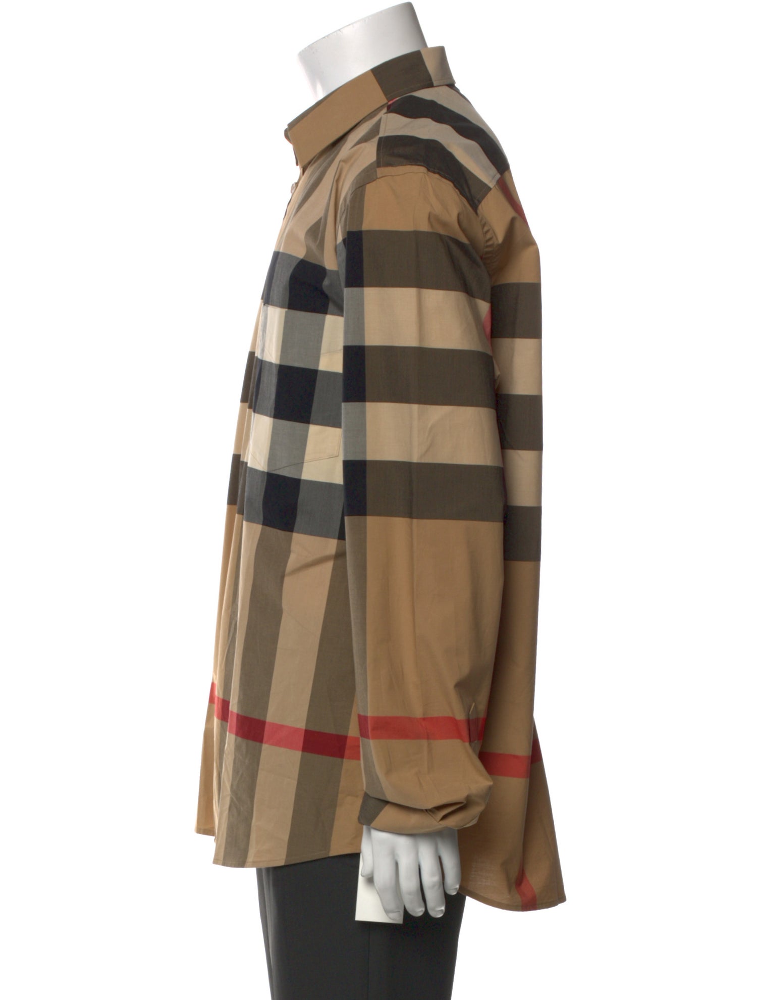 Burberry Exploded Check Pattern Long Sleeve Shirt