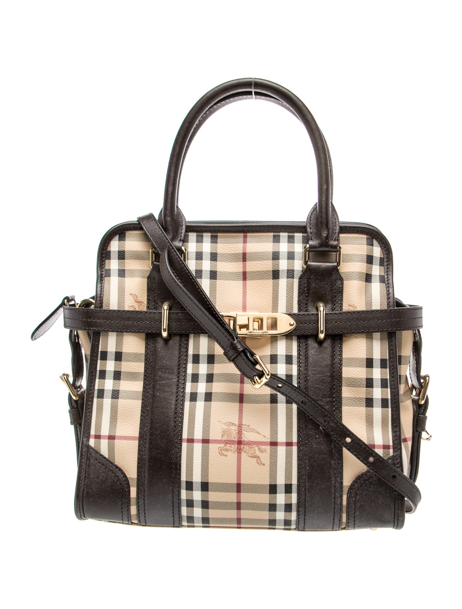 Burberry Haymarket Check Top Handle Bag