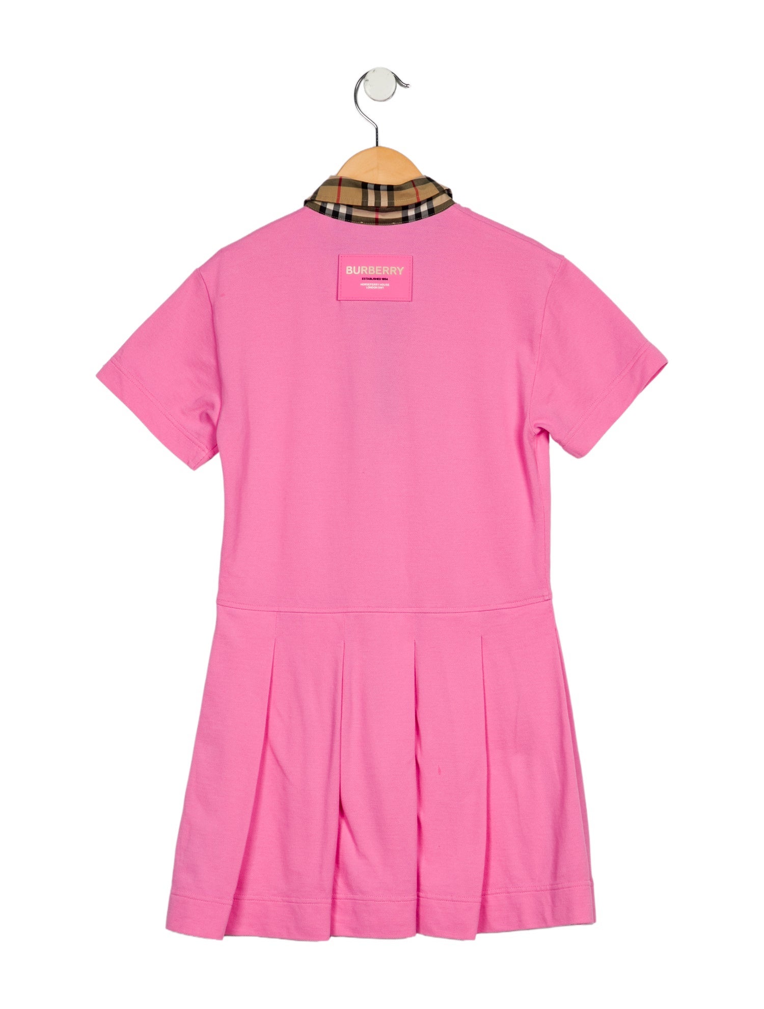 Burberry Burberry Girls' Short Sleeve Pleated Dress