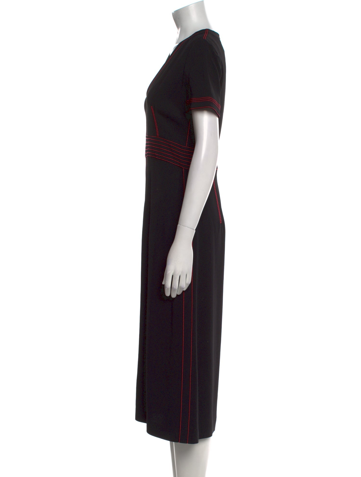 Burberry V-Neck Midi Length Dress w/ Tags