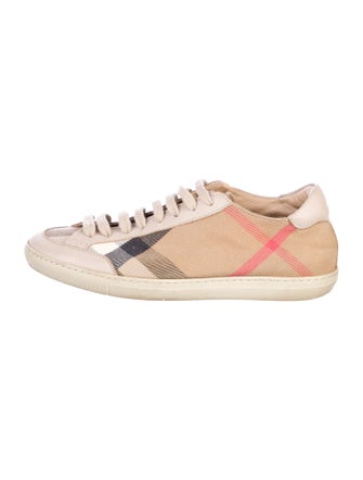 Burberry Nova Check Pattern Canvas Sneakers