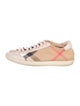 Burberry Nova Check Pattern Canvas Sneakers