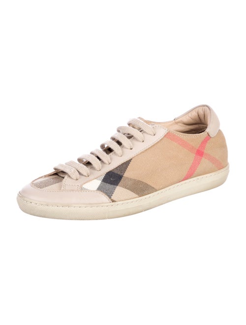 Burberry Nova Check Pattern Canvas Sneakers