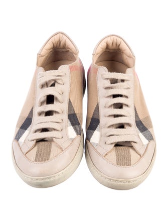 Burberry Nova Check Pattern Canvas Sneakers