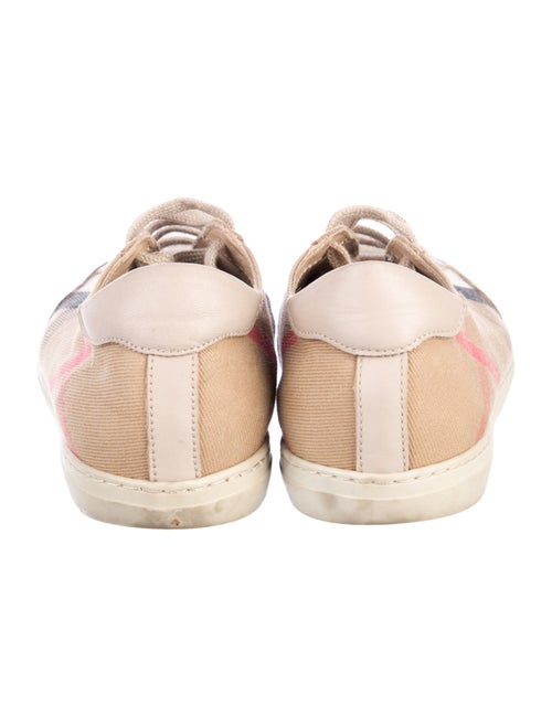 Burberry Nova Check Pattern Canvas Sneakers