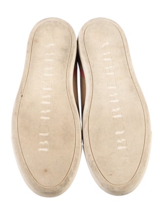 Burberry Nova Check Pattern Canvas Sneakers