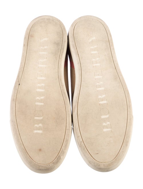 Burberry Nova Check Pattern Canvas Sneakers
