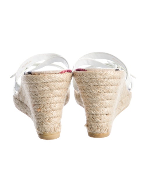 Burberry Nova Check Pattern Patent Leather Espadrilles