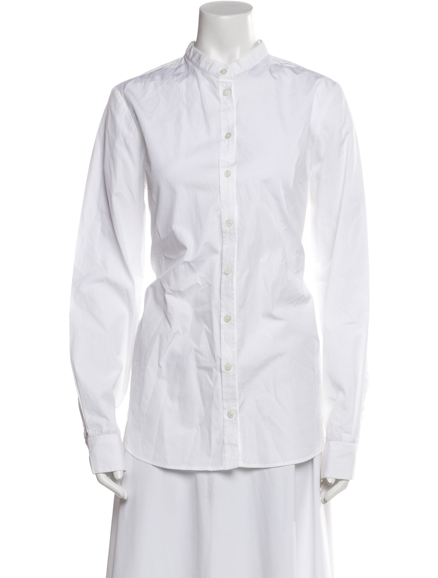Burberry Long Sleeve Button-Up Top