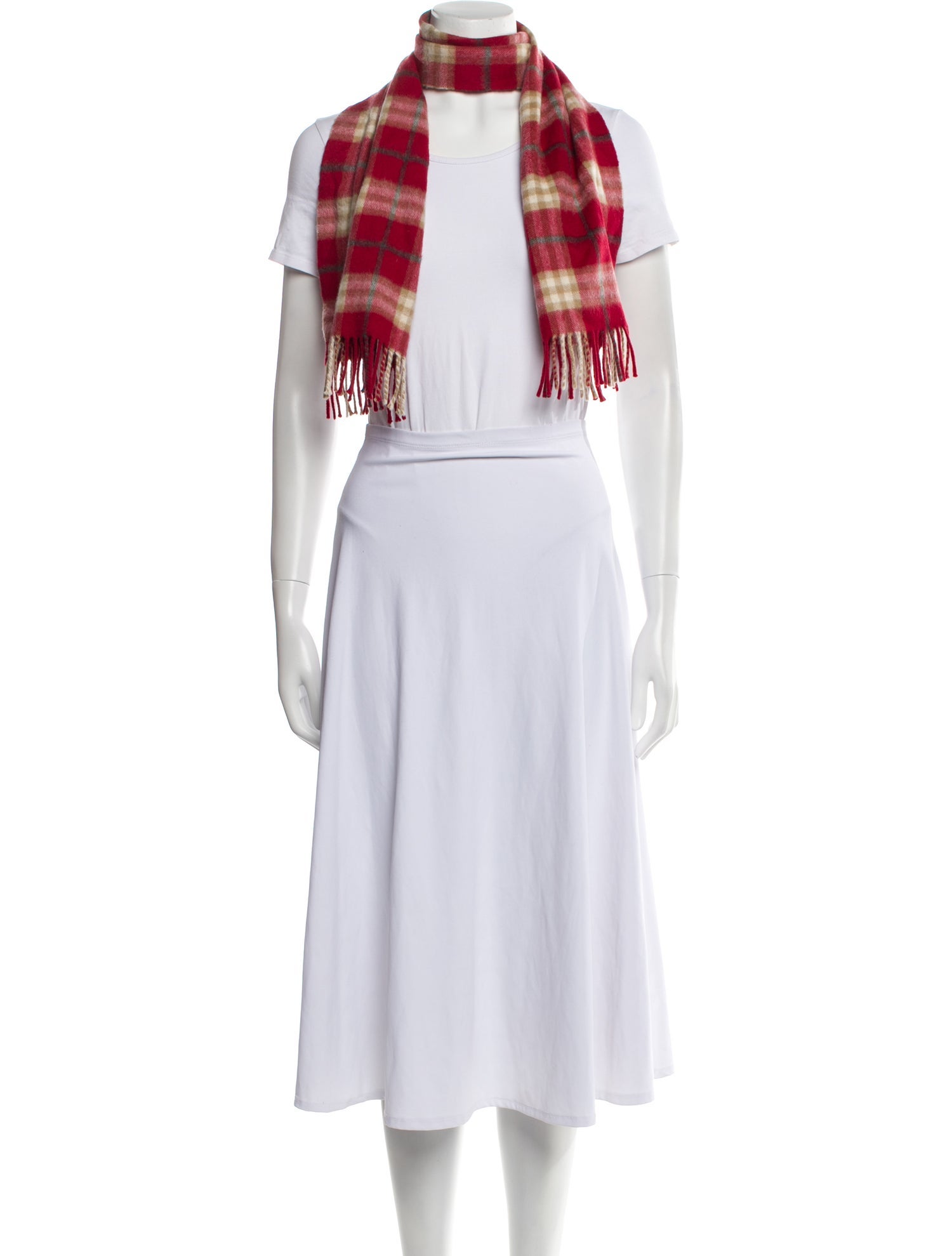 Burberry Cashmere House Check Pattern Scarf