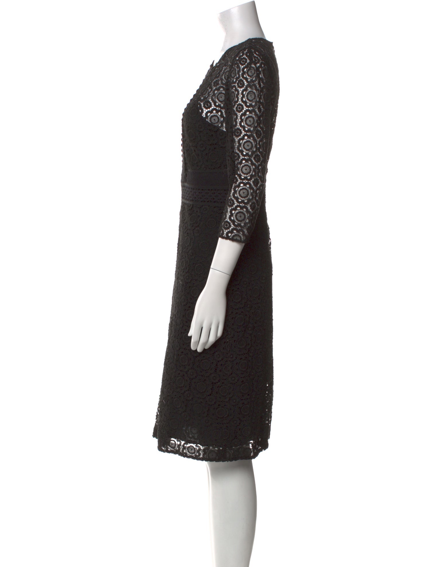 Burberry Lace Pattern Knee-Length Dress