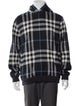Burberry Nova Check Pattern Mock Neck Sweatshirt