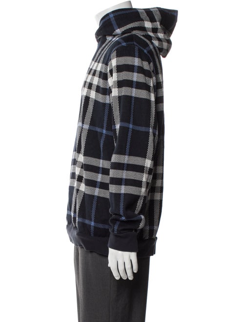 Burberry Nova Check Pattern Mock Neck Sweatshirt