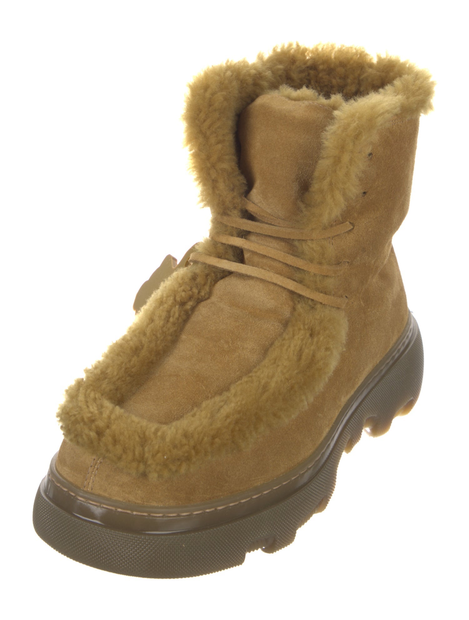 Burberry Suede Lace-Up Boots