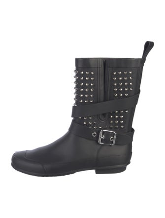 Burberry Rubber Studded Accents Rain Boots