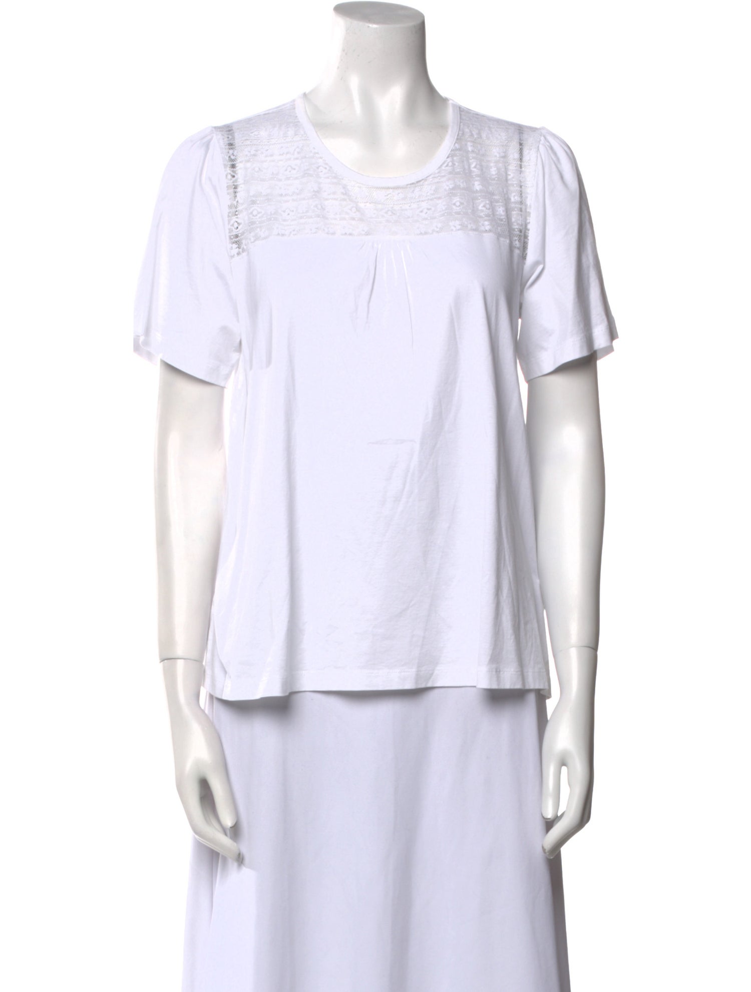 Burberry Scoop Neck Short Sleeve T-Shirt