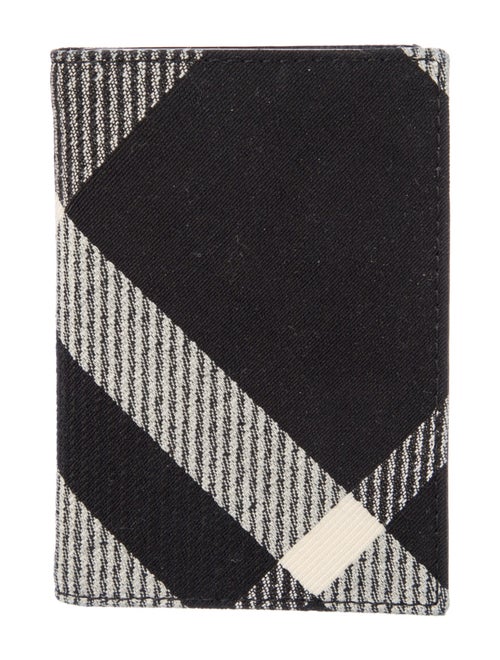Burberry Canvas Plaid Print Wallet