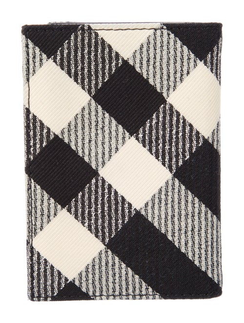 Burberry Canvas Plaid Print Wallet